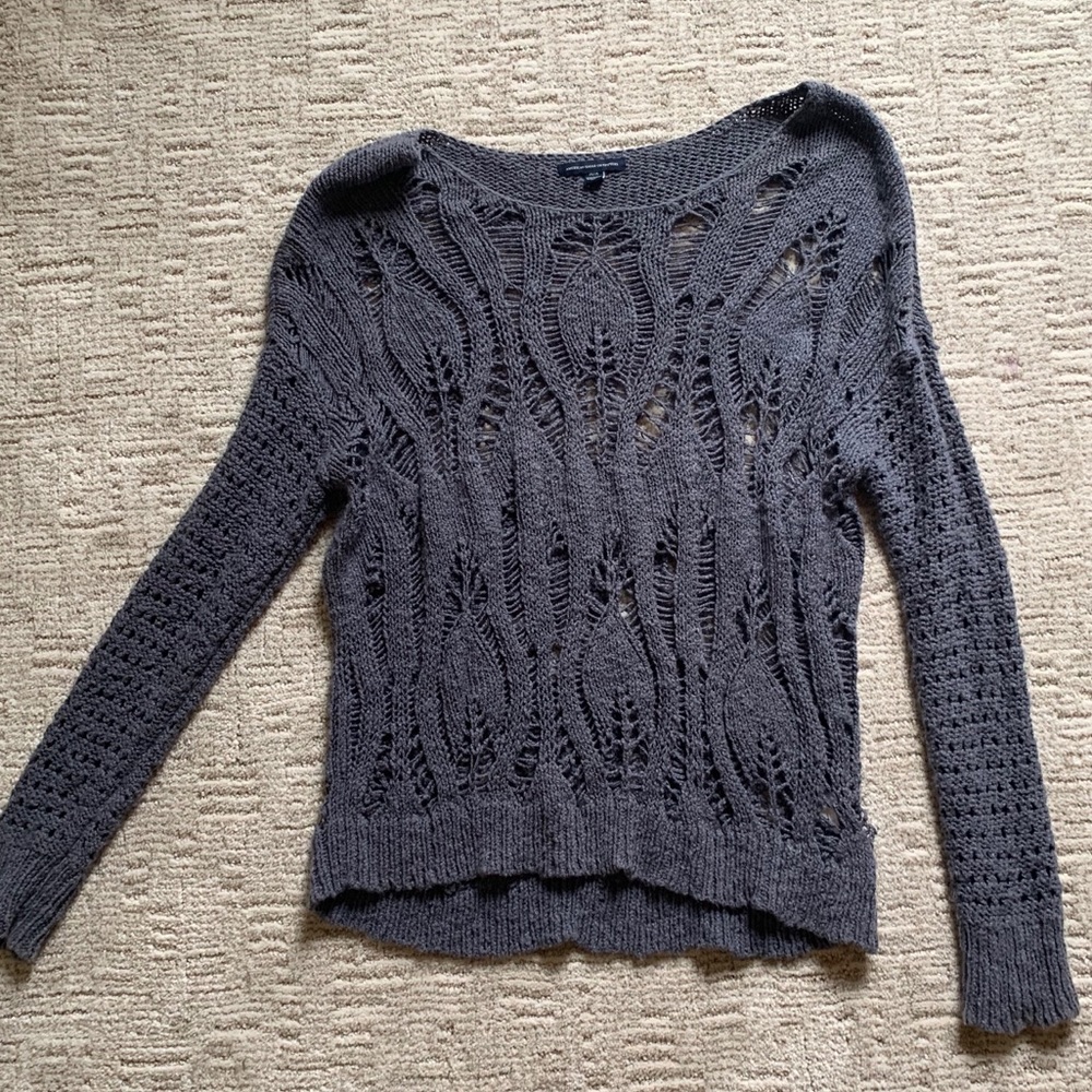 Cute American Eagle Knit Sheer Sweater